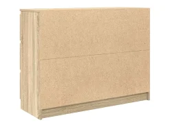 Aparador de madera contrachapada roble sonoma 100x35x76 cm