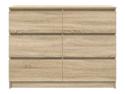 Aparador de madera contrachapada roble sonoma 100x35x76 cm