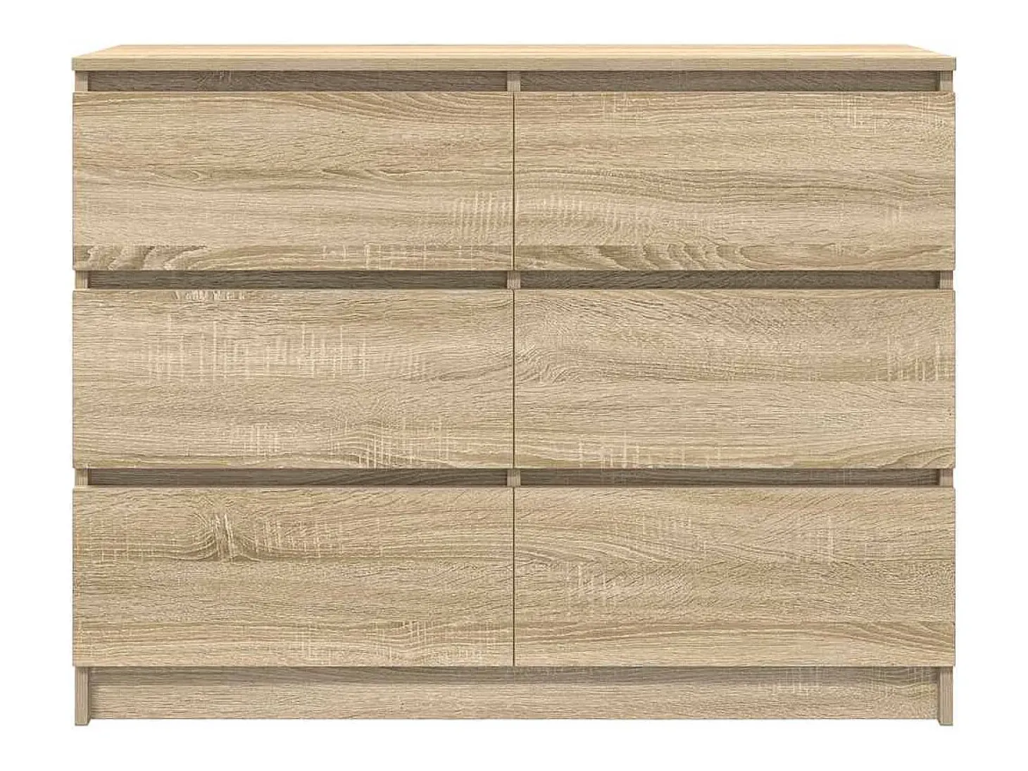 Aparador de madera contrachapada roble sonoma 100x35x76 cm