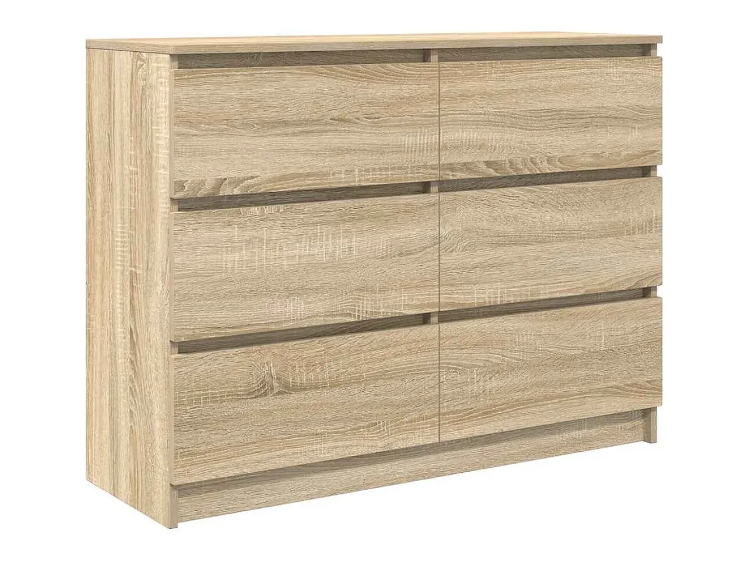 Aparador de madera contrachapada roble sonoma 100x35x76 cm