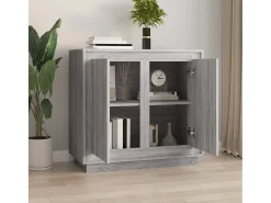 Aparador de madera contrachapada gris Sonoma 80x34x75 cm ES22870
