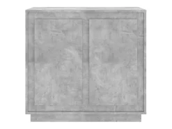 Aparador de madera contrachapada gris hormigón 80x34x75 cm