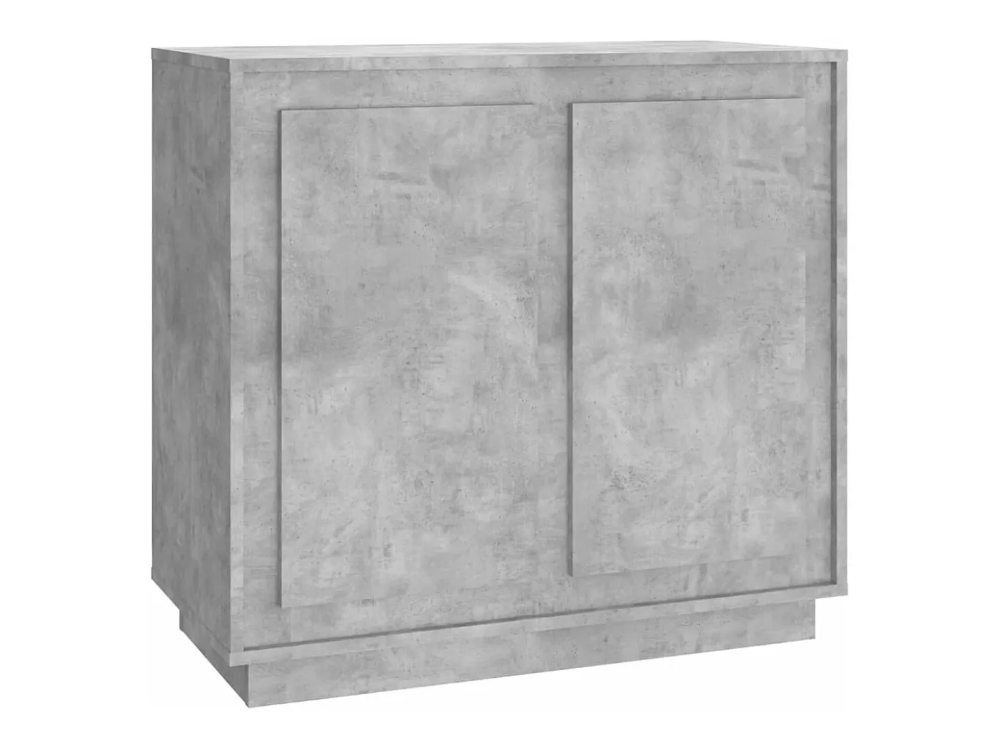 Aparador de madera contrachapada gris hormigón 80x34x75 cm