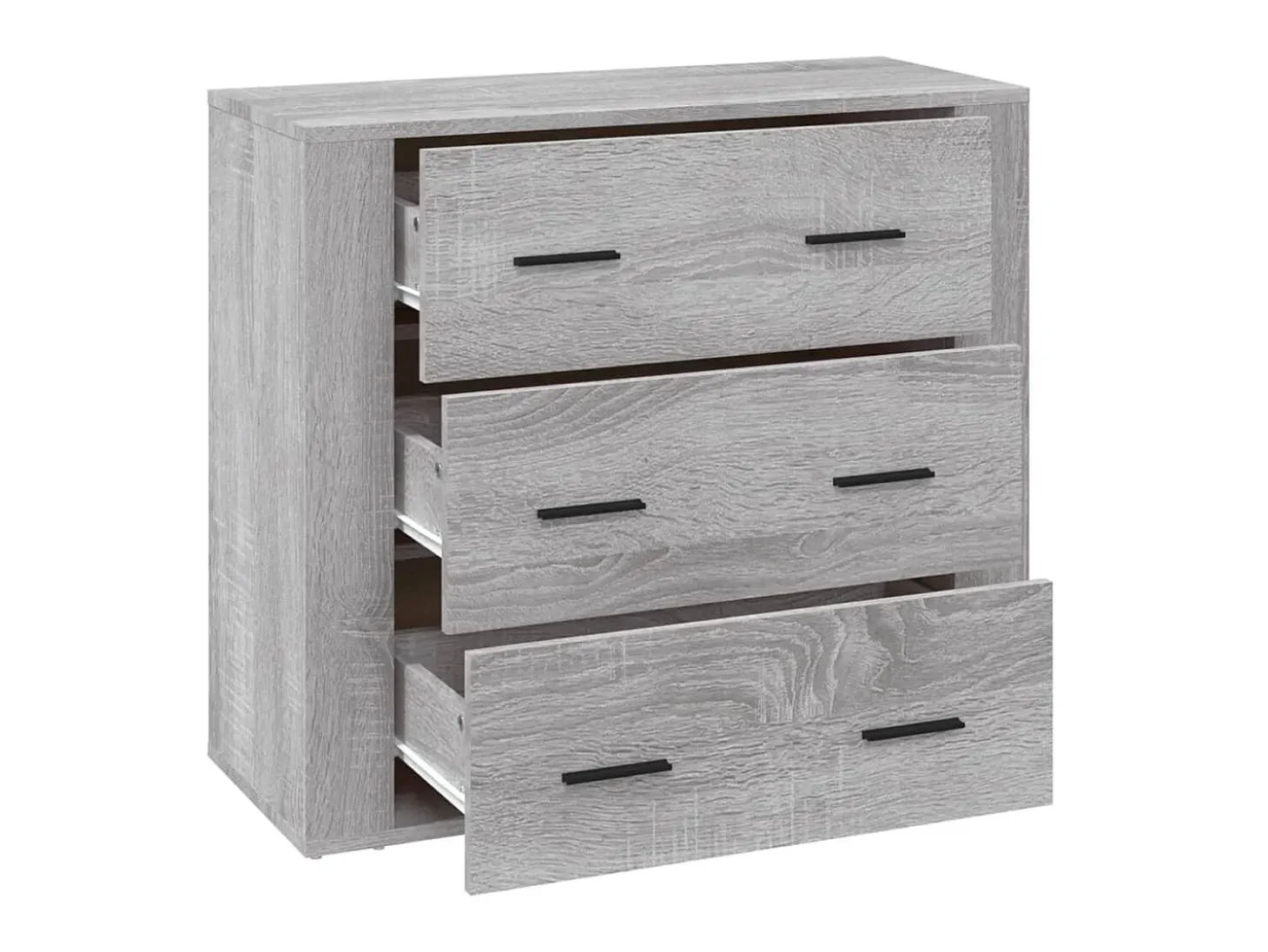 Aparador de madera contrachapada gris Sonoma 80x33x70 cm ES53698