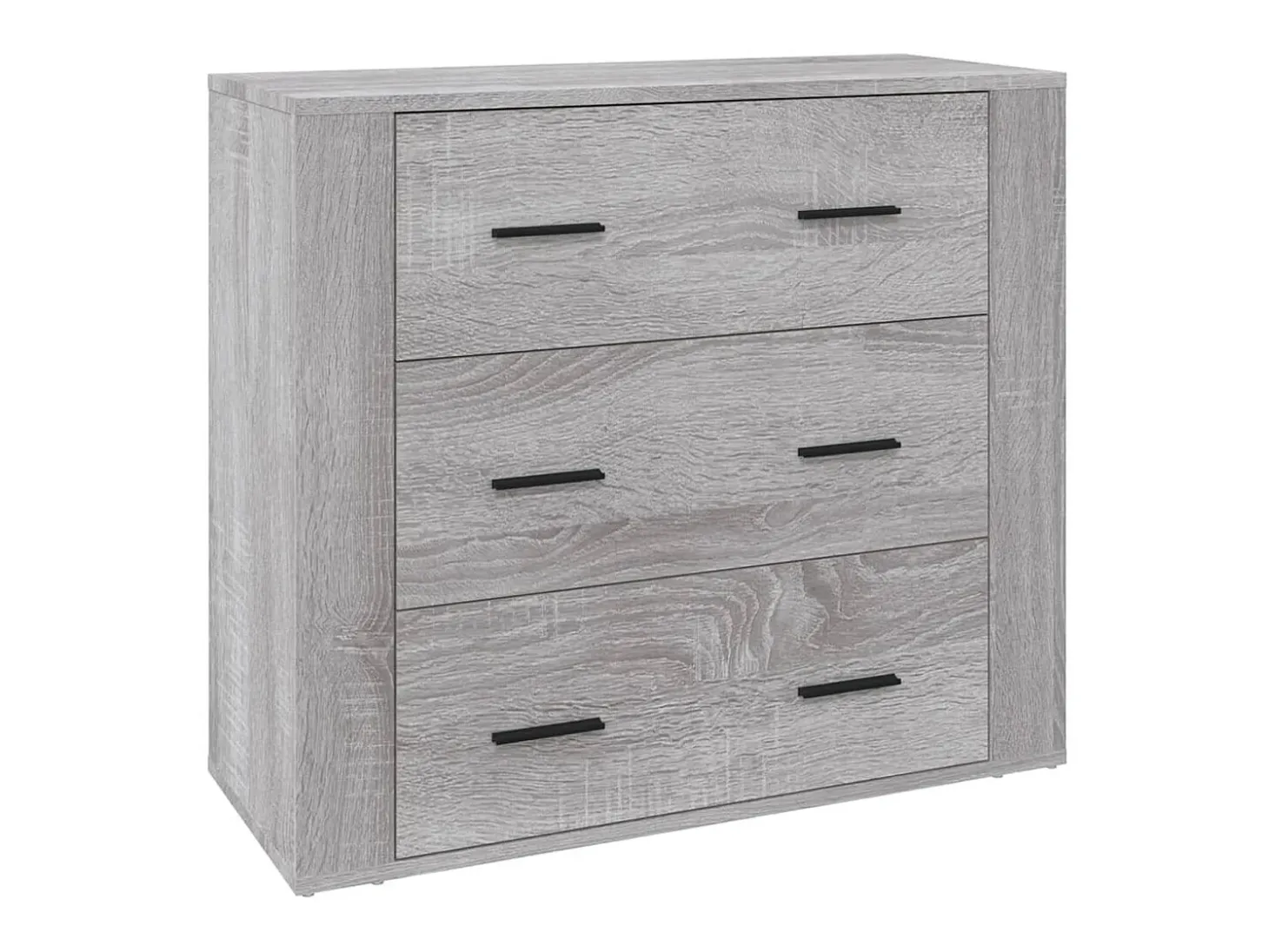 Aparador de madera contrachapada gris Sonoma 80x33x70 cm ES53698