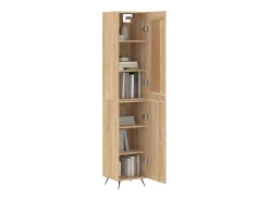 Aparador de madera contrachapada roble Sonoma 34,5x34x180 cm