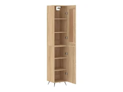 Aparador de madera contrachapada roble Sonoma 34,5x34x180 cm