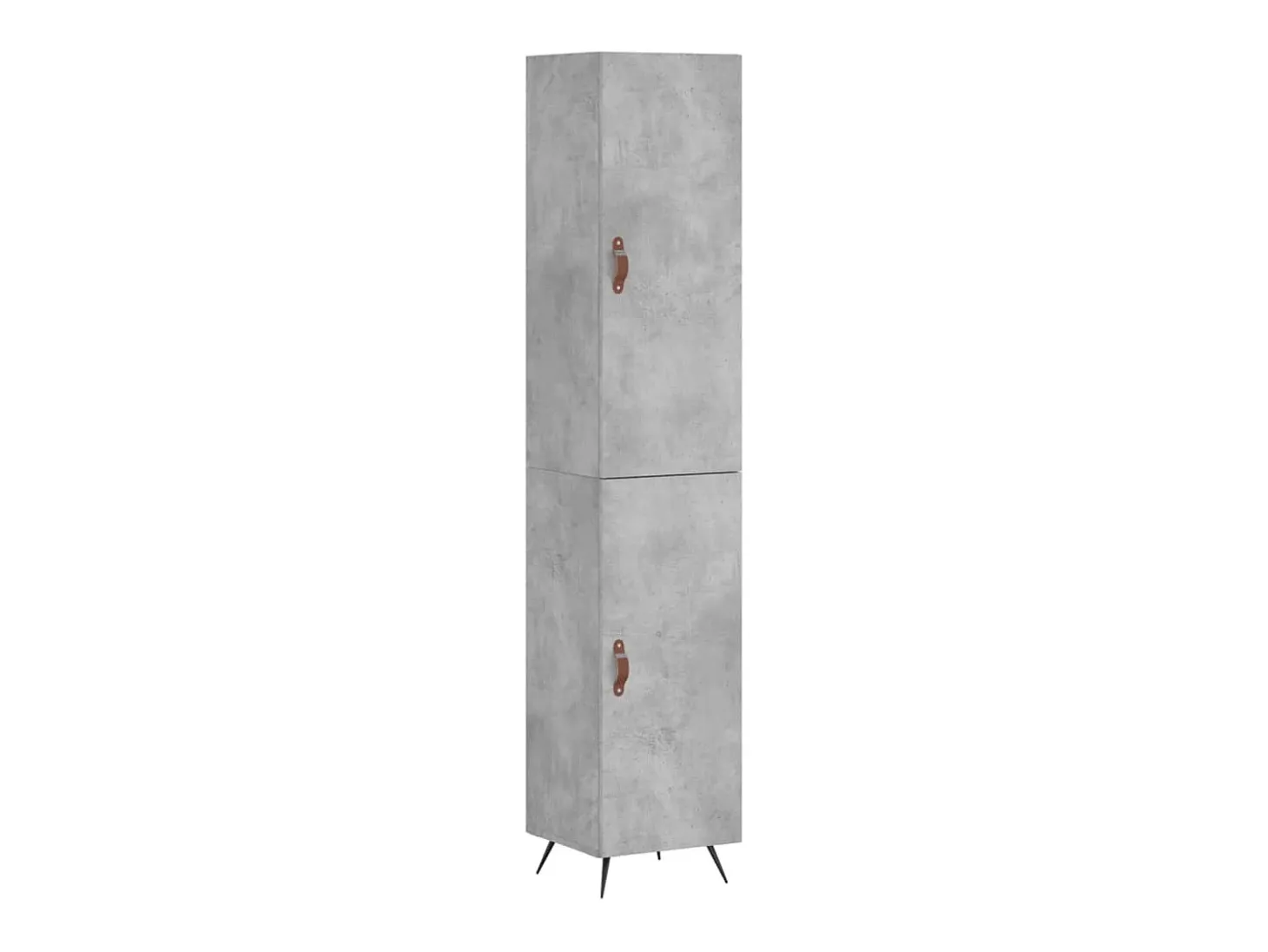 Aparador de madera contrachapada gris hormigón 34,5x34x180 cm ES95532