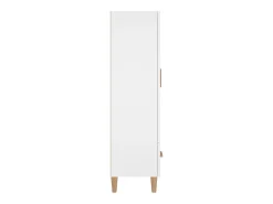 Aparador de madera contrachapada blanco 70x31x115 cm