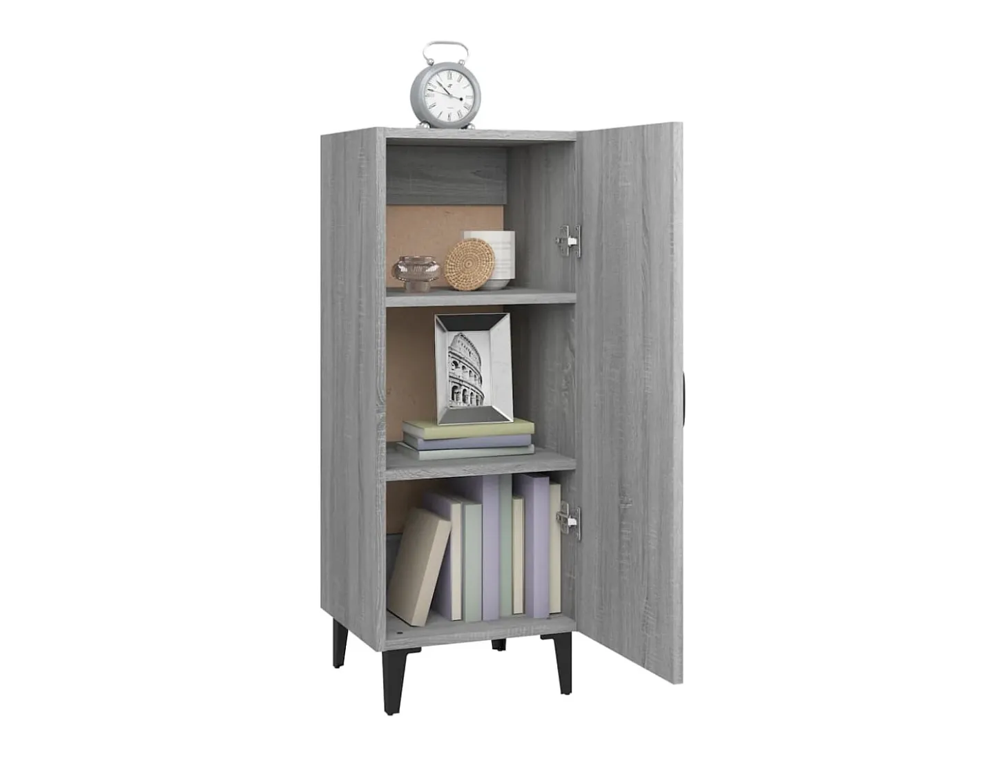 Aparador de madera contrachapada gris Sonoma 34,5x34x90 cm ES88654