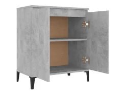 Aparador de madera contrachapada gris hormigón 60x35x70 cm ES77712