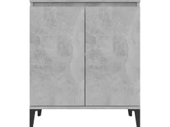 Aparador de madera contrachapada gris hormigón 60x35x70 cm ES77712