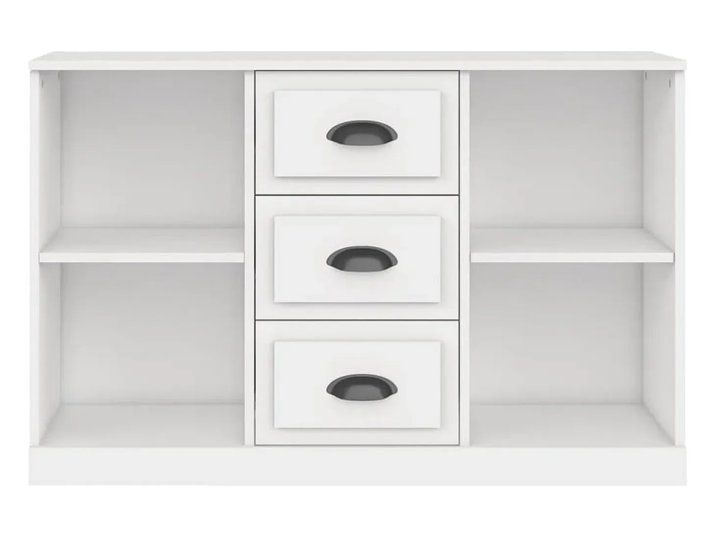 Aparador de madera contrachapada blanco 104,5x35,5x67,5 cm ES70932