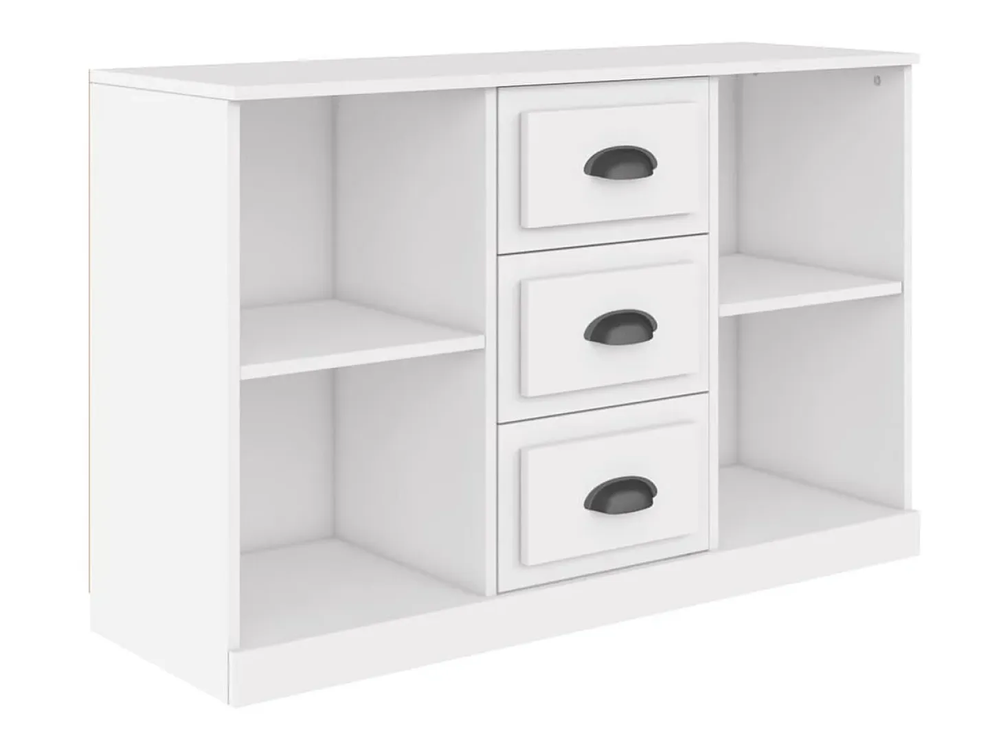 Aparador de madera contrachapada blanco 104,5x35,5x67,5 cm ES70932