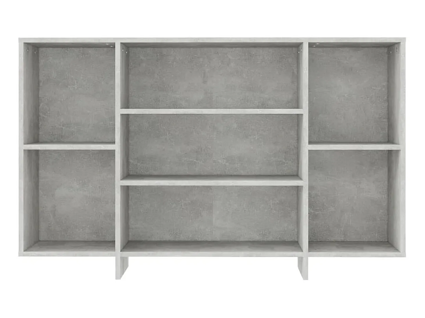Aparador de madera contrachapada gris hormigón 120x30x75 cm ES76555