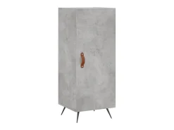 Aparador de madera contrachapada gris hormigón 34,5x34x180 cm