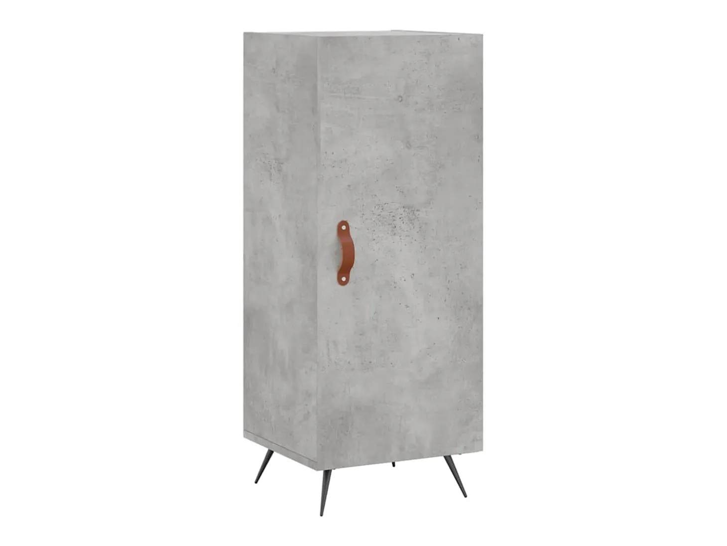 Aparador de madera contrachapada gris hormigón 34,5x34x180 cm