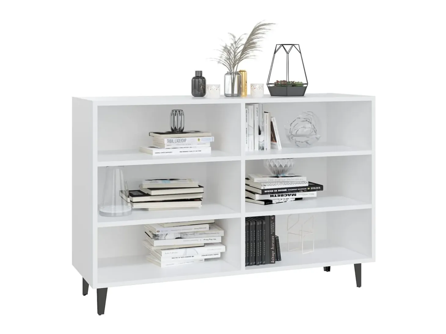 Aparador de madera contrachapada blanco 103,5x35x70 cm ES54617