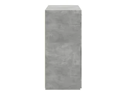 Aparador de madera contrachapada gris hormigón 80x42,5x93 cm