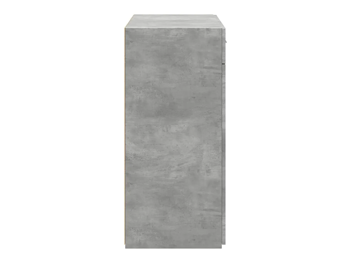 Aparador de madera contrachapada gris hormigón 80x42,5x93 cm
