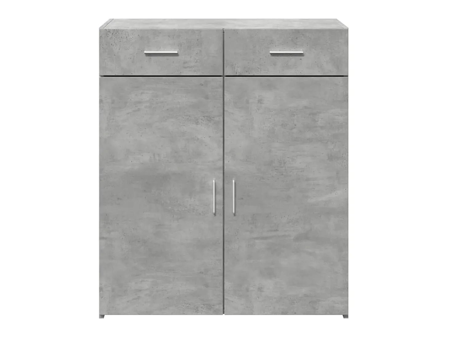 Aparador de madera contrachapada gris hormigón 80x42,5x93 cm