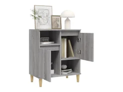 Aparador de madera contrachapada gris Sonoma 60x35x70 cm ES57967
