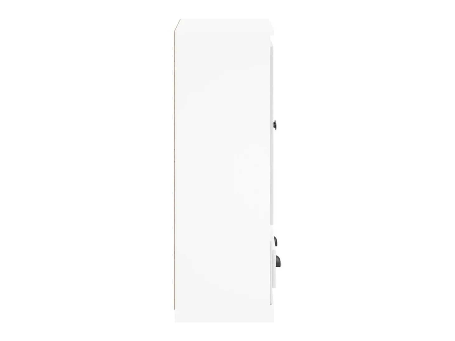 Aparador de madera contrachapada blanco 60x35,5x103,5 cm