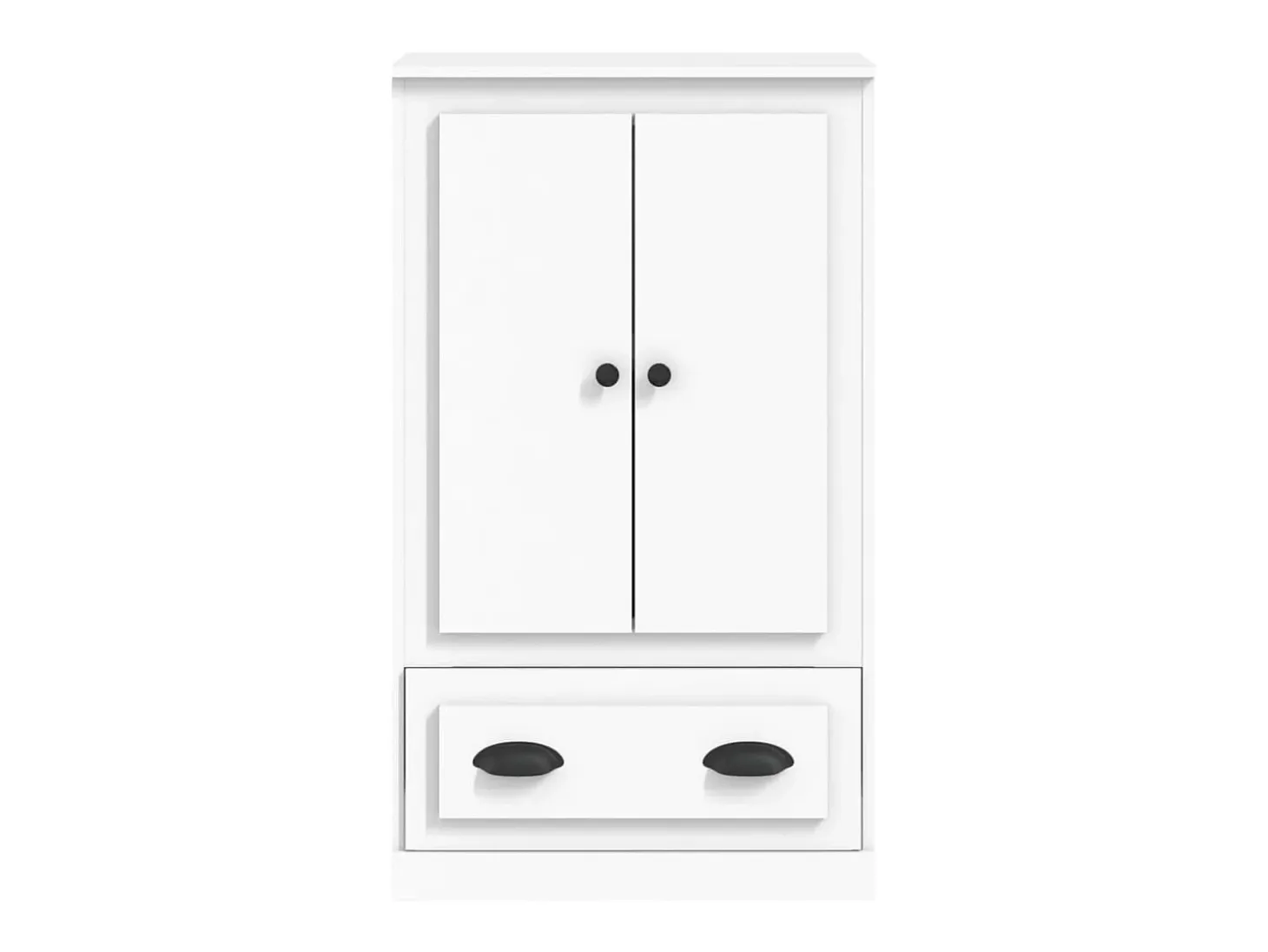 Aparador de madera contrachapada blanco 60x35,5x103,5 cm