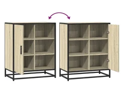 Aparador de madera contrachapada roble sonoma 62x35x76 cm