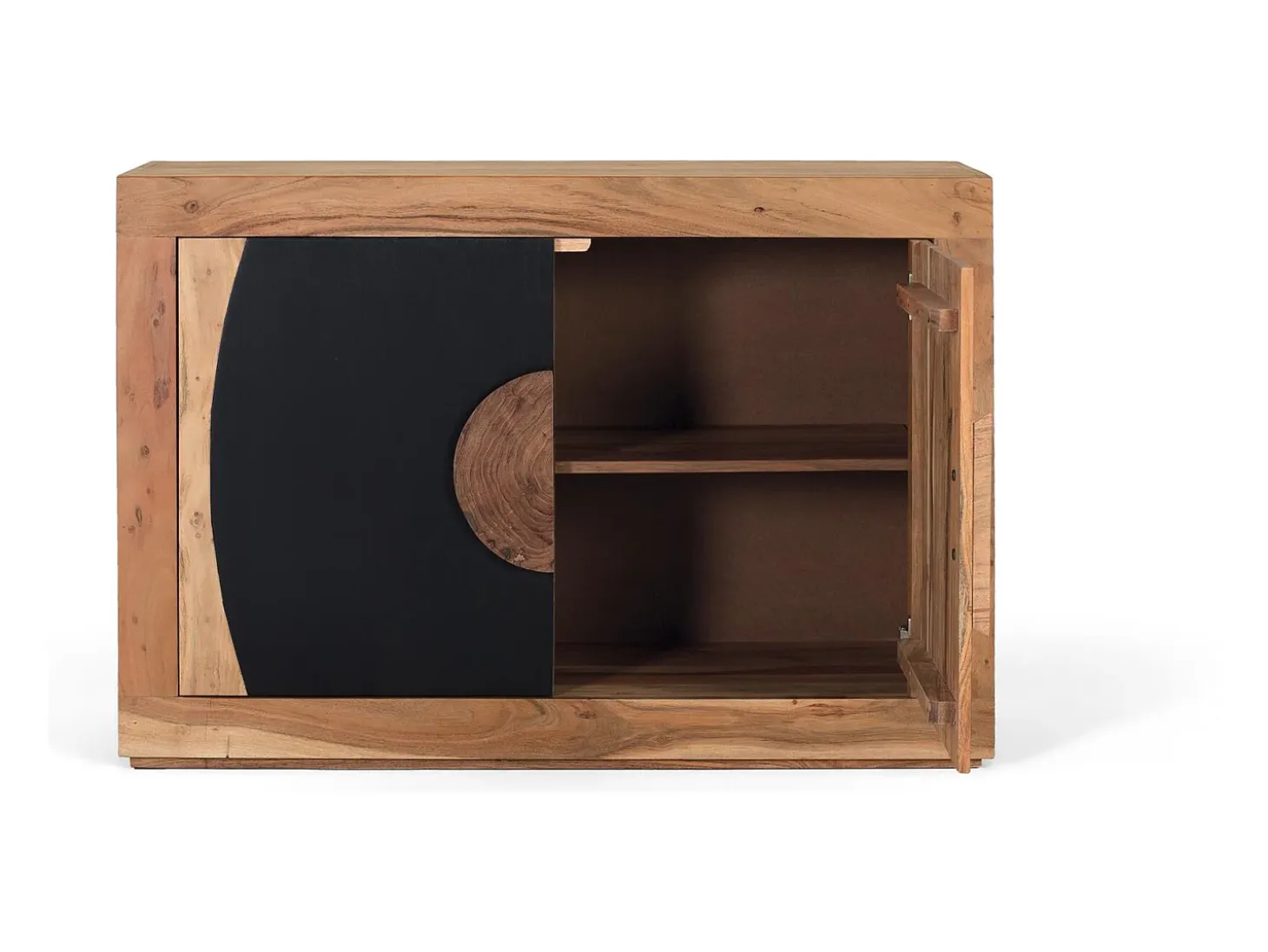Aparador de madera de acacia con 2 puertas