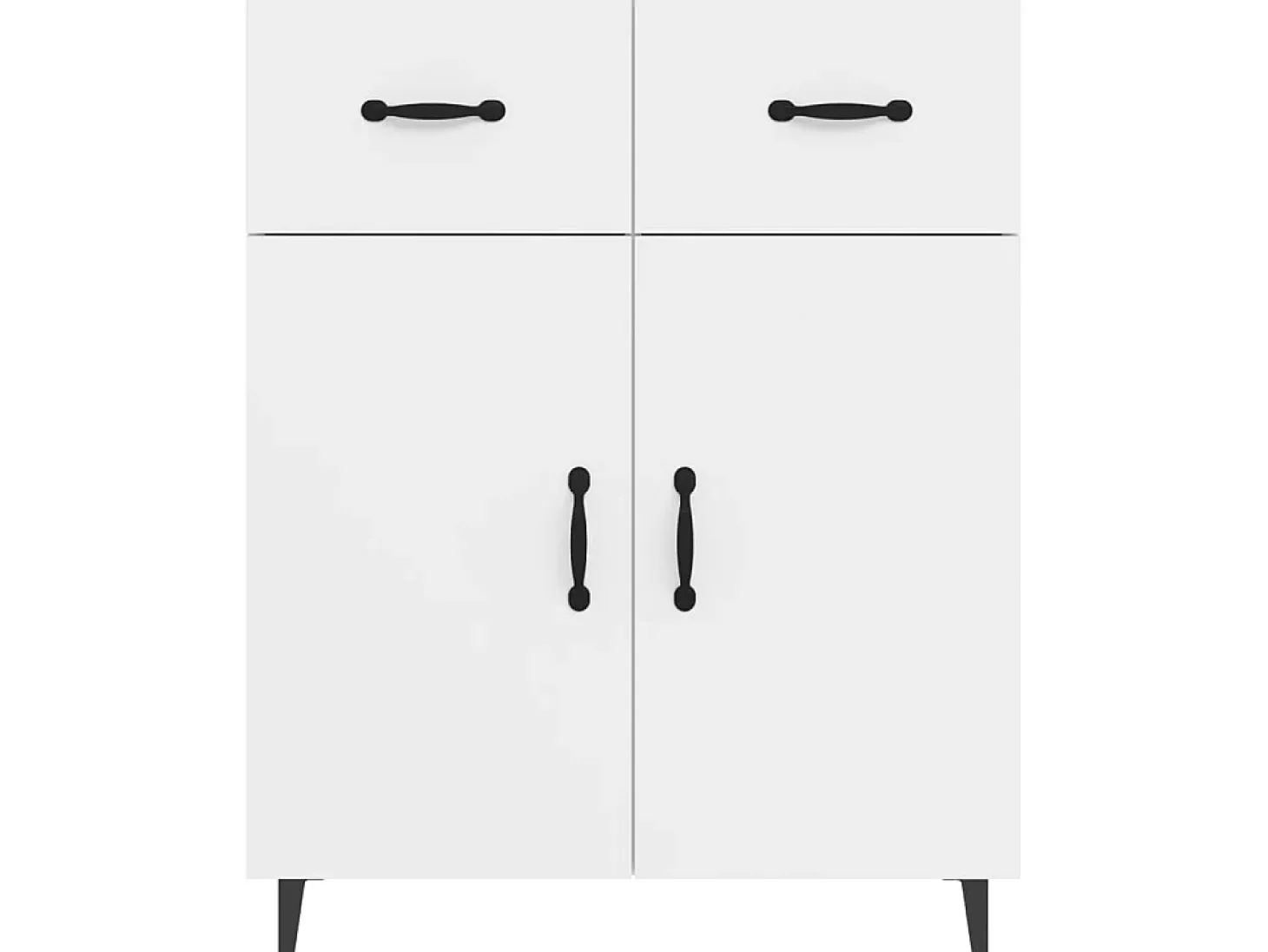 Aparador de madera de ingeniería blanco 69,5x34x90 cm ES33487