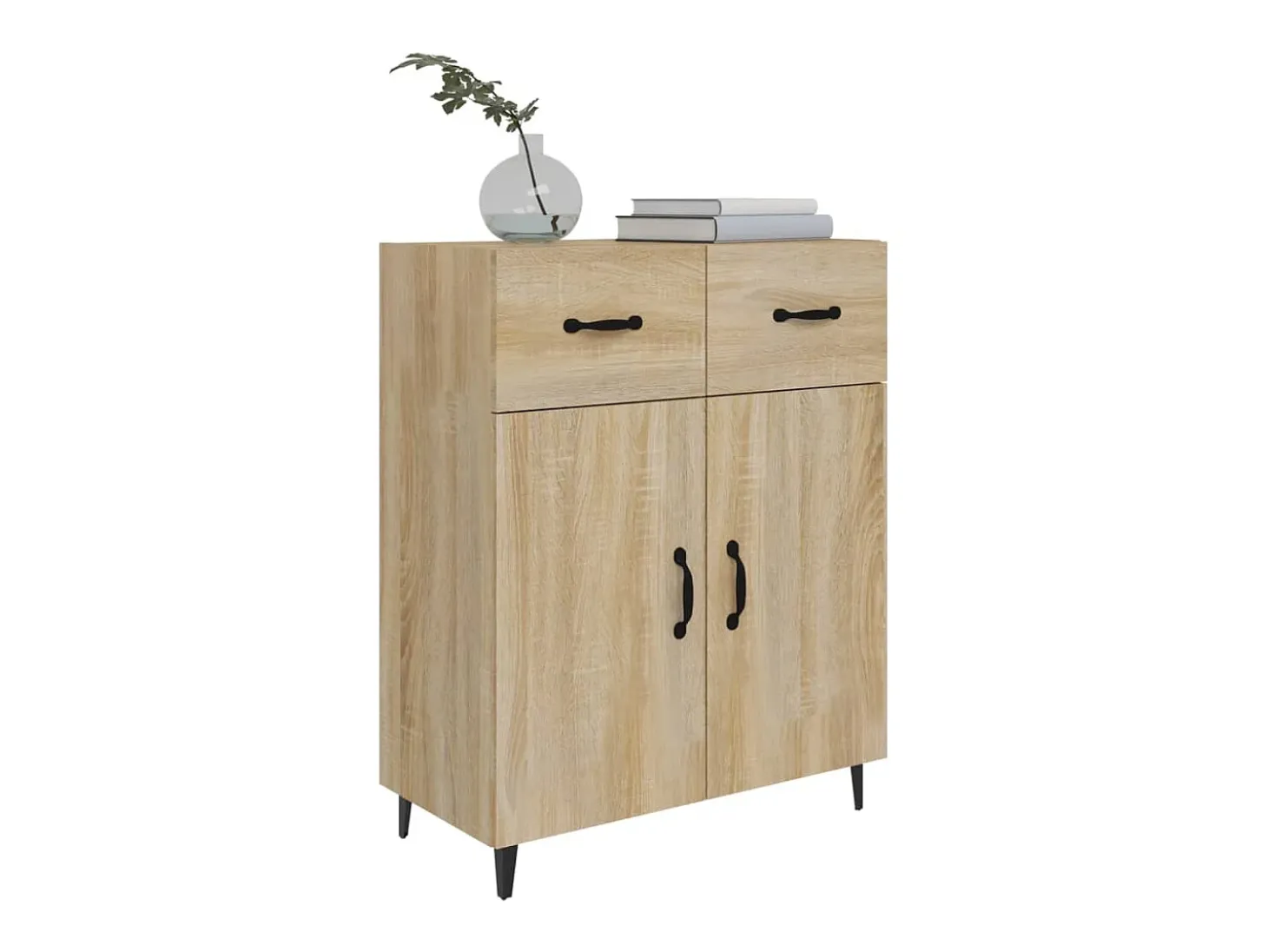 Aparador de madera de ingeniería roble Sonoma 69,5x34x90 cm ES84081