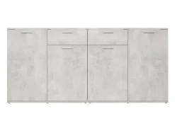 Aparador de madera de ingeniería gris 160x36x75 cm