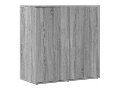 Aparador de madera de ingeniería gris Sonoma 79x38x80 cm
