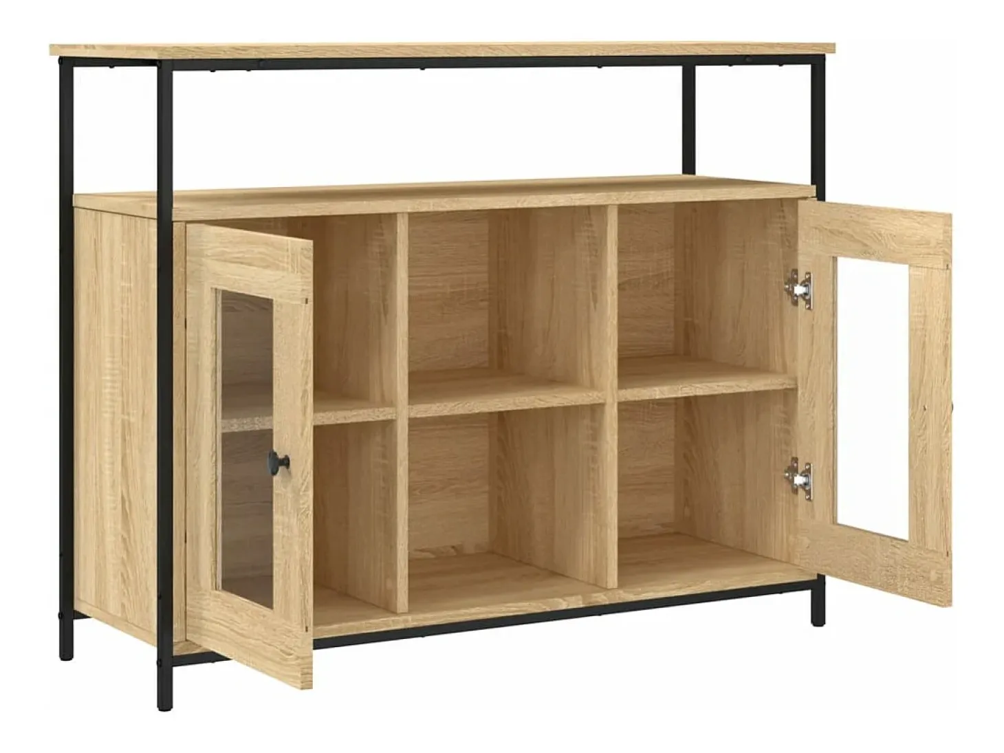 Aparador de madera de ingeniería roble Sonoma 100x35x80 cm