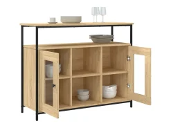 Aparador de madera de ingeniería roble Sonoma 100x35x80 cm