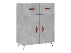 Aparador de madera de ingeniería gris hormigón 69,5x34x90 cm