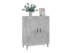 Aparador de madera de ingeniería gris hormigón 69,5x34x90 cm ES58269