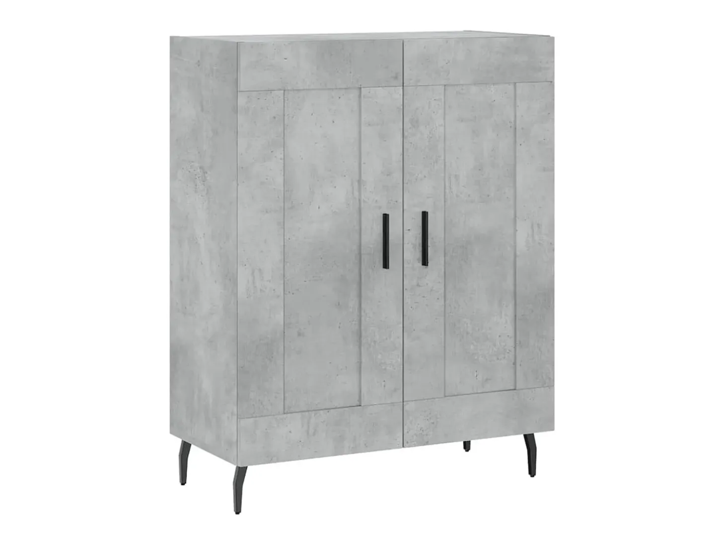 Aparador de madera de ingeniería gris hormigón 69,5x34x90 cm ES58269