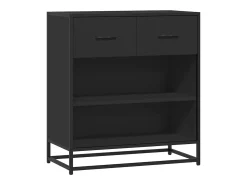 Aparador de madera de ingeniería negro 68x35x76 cm