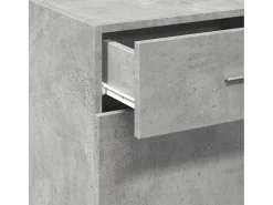 Aparador de madera de ingeniería gris hormigón 50x42,5x93 cm