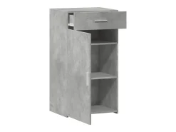Aparador de madera de ingeniería gris hormigón 50x42,5x93 cm