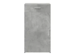 Aparador de madera de ingeniería gris hormigón 50x42,5x93 cm