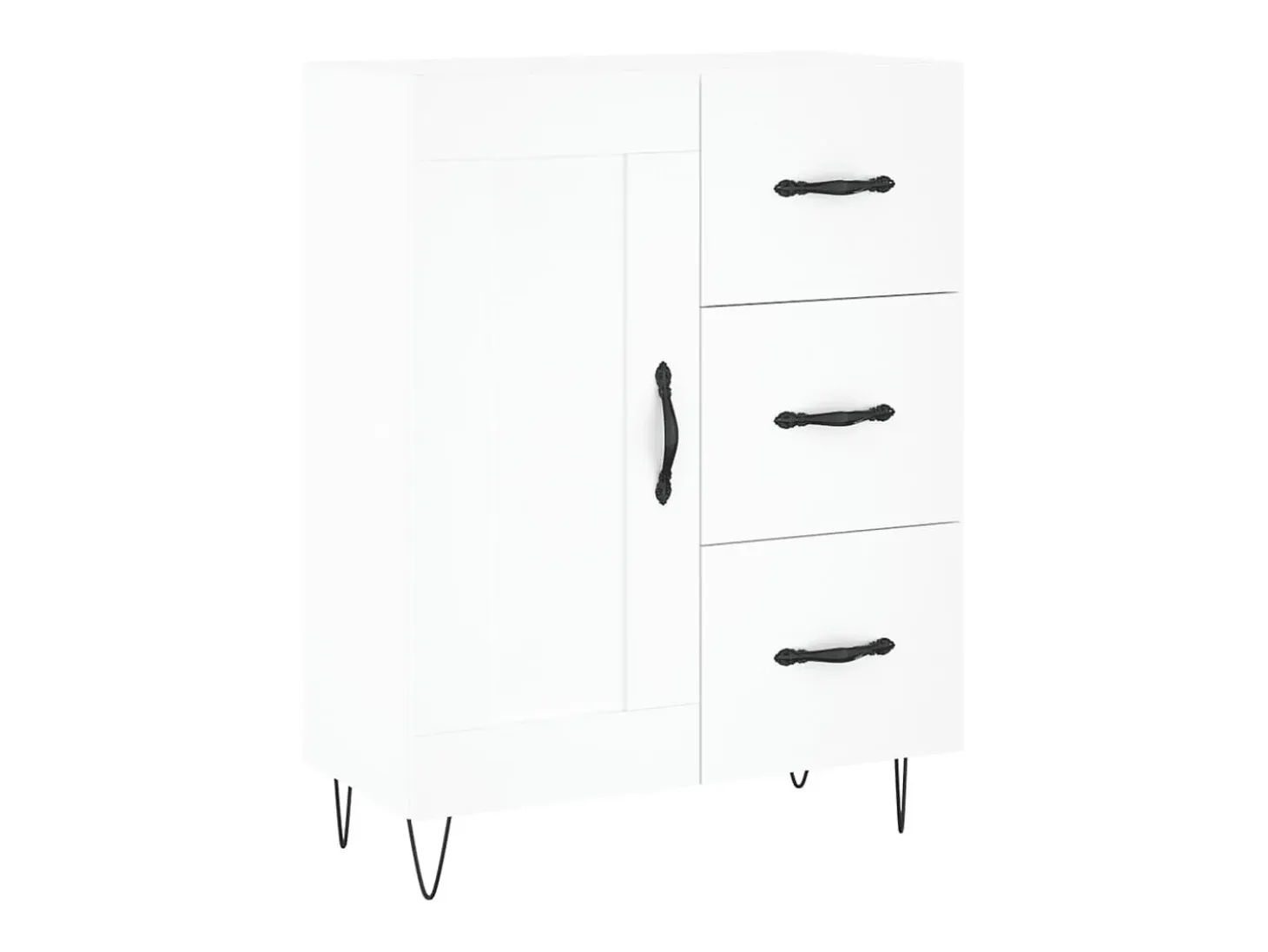 Aparador de madera de ingeniería blanco 69,5x34x90 cm