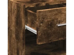 Aparador de madera de ingeniería roble ahumado 30x42,5x93 cm