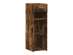 Aparador de madera de ingeniería roble ahumado 30x42,5x93 cm