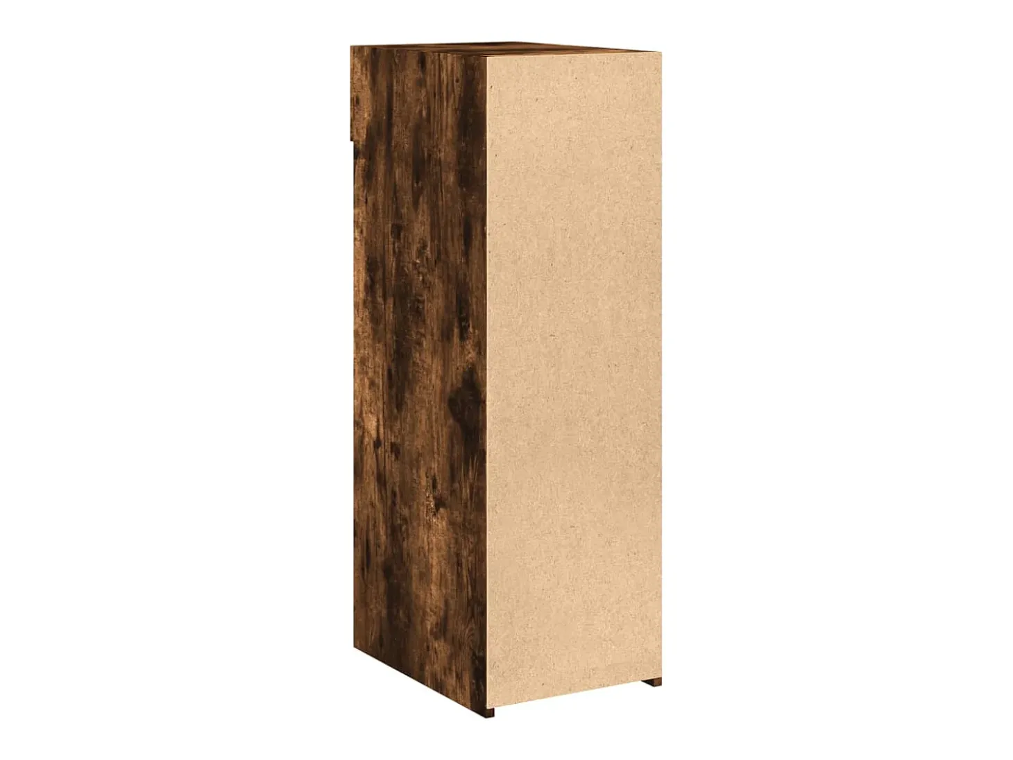 Aparador de madera de ingeniería roble ahumado 30x42,5x93 cm