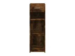 Aparador de madera de ingeniería roble ahumado 30x42,5x93 cm