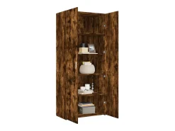 Aparador de madera de ingeniería roble ahumado 80x42,5x185 cm