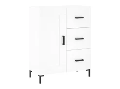 Aparador de madera de ingeniería blanco 69,5x34x90 cm ES37736